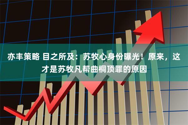亦丰策略 目之所及：苏牧心身份曝光！原来，这才是苏牧凡帮曲桐顶罪的原因